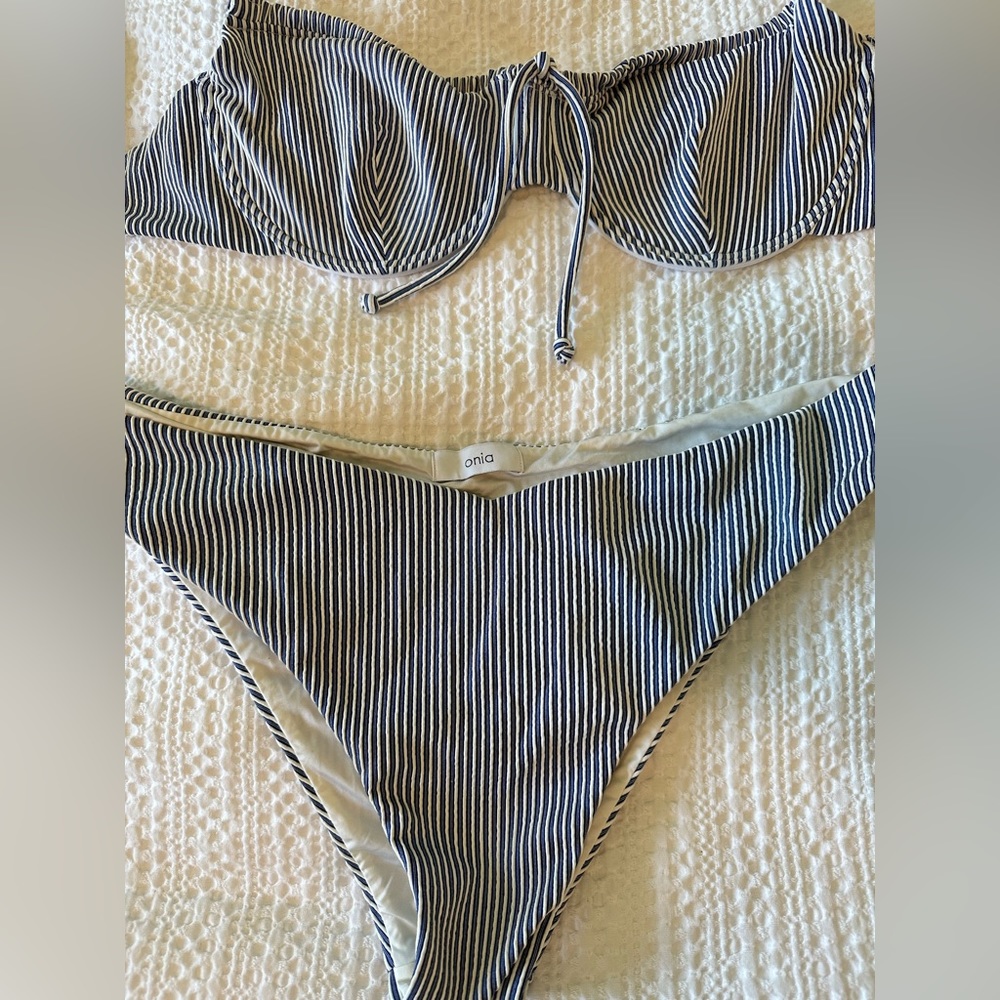 Onia Marilyn Striped Bikini